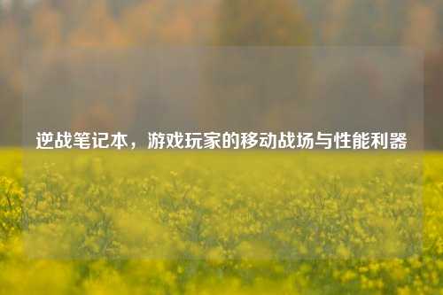 逆战笔记本，游戏玩家的移动战场与性能利器