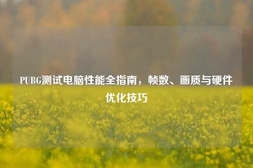 PUBG测试电脑性能全指南，帧数、画质与硬件优化技巧