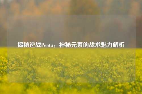 揭秘逆战Pentu，神秘元素的战术魅力解析