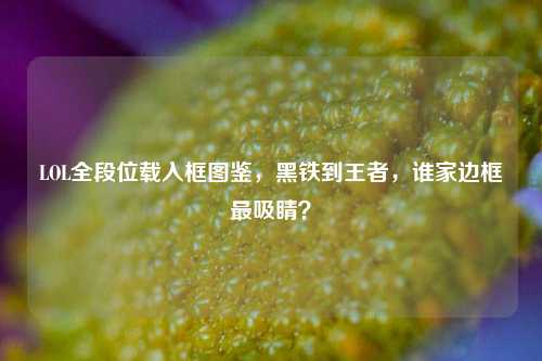 LOL全段位载入框图鉴，黑铁到王者，谁家边框最吸睛？